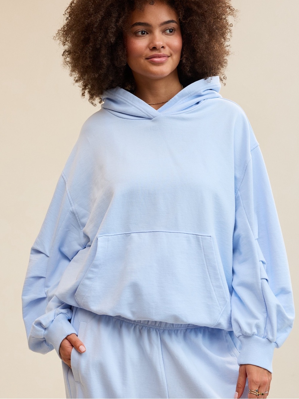 Aerie Jet Setter Hoodie Eyelet Blue